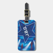 Rode Witte en Blauwe Ster Bagagelabel (Voorkant verticaal)