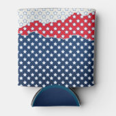 Rode witte en blauwe sterren blikjeskoeler (Voorkant)