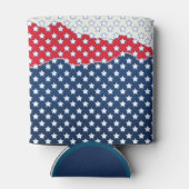 Rode witte en blauwe sterren blikjeskoeler (Achterkant)