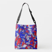 Rode Witte en Blauwe Sterren Crossbody Tas (Achterkant)