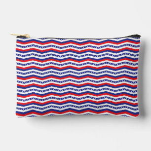Rode witte en blauwe sterren en strepen Chevron Etui
