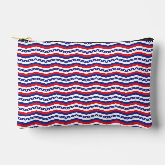 Rode witte en blauwe sterren en strepen Chevron Etui (Voorkant)