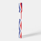 Rode witte en blauwe sterren en strepen Chevron iPhone Hoesje (Rechterkant)