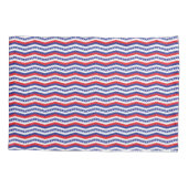 Rode witte en blauwe sterren en strepen Chevron Kussensloop (Achterkant)