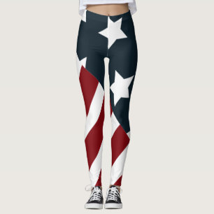 rode witte en blauwe sterren en strepen leggings