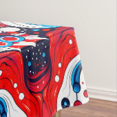 Rode, witte en blauwe sterren en strepen Patriotti Tafelkleed (Voorbeeld)