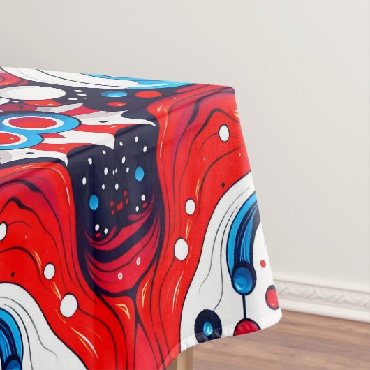 Rode, witte en blauwe sterren en strepen Patriotti Tafelkleed (Voorbeeld)