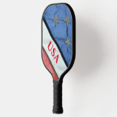 Rode witte en blauwe sterren en Stripes Amerikaans Pickleball Paddle (Links)