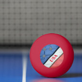 Rode witte en blauwe sterren en Stripes Amerikaans Pingpongbal (Net)