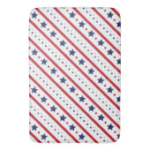 Rode witte en blauwe sterren en stripes badmat (Voorkant Verticaal)
