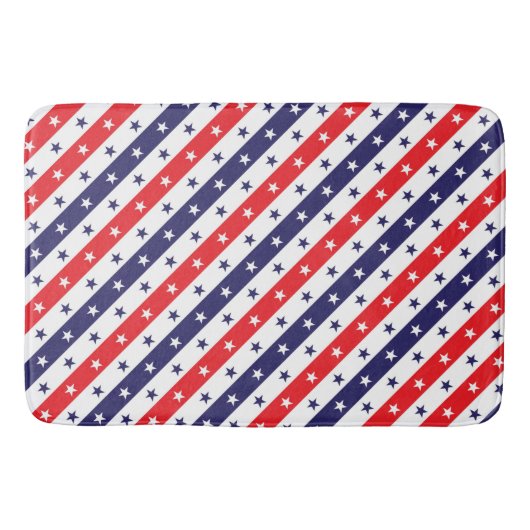 Rode witte en blauwe sterren en stripes badmat (Voorkant)
