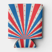 Rode witte en blauwe sterren en stripes blikjeskoeler (Voorkant)