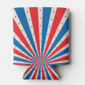 Rode witte en blauwe sterren en stripes blikjeskoeler (Achterkant)