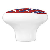 Rode witte en blauwe sterren en Stripes keramische Keramische Knop (Zijkant)