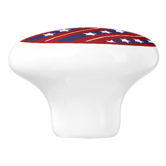 Rode witte en blauwe sterren en Stripes keramische Keramische Knop (Zijkant)