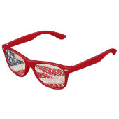 Rode witte en blauwe sterren en stripes kinder zonnebril (Gekanteld)