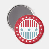 Rode witte en blauwe sterren en Stripes Magnet (Voorkant / Achterkant)