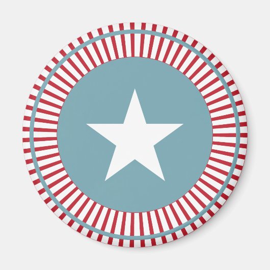 Rode witte en blauwe sterren en Stripes Magnet (Voorkant)