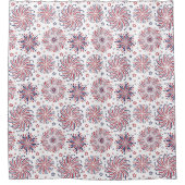 Rode witte en blauwe sterren en vuurwerk douchegordijn (Voorkant)