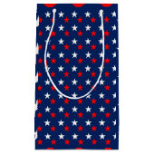 Rode witte en blauwe sterren  klein cadeauzakje (Voorkant)