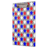 Rode witte en blauwe sterren klembord (Links)