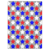 Rode witte en blauwe sterren klembord (Achterkant)