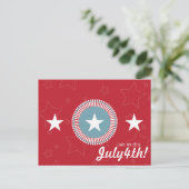 Rode Witte en Blauwe sterren op 4 juli Briefkaarte Briefkaart (Staand voorkant)