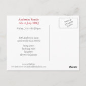 Rode Witte en Blauwe sterren op 4 juli Briefkaarte Briefkaart (Achterkant)