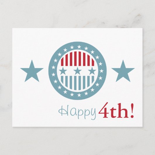 Rode Witte en Blauwe sterren op 4 juli Briefkaarte Briefkaart (Voorkant)