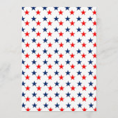 Rode, witte en blauwe sterren op 4 juli kaart (Achterkant)