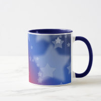 Rode witte en blauwe sterren Patriottische keramis
