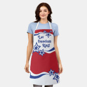 Rode, witte en blauwe sterren schort (Gedragen)