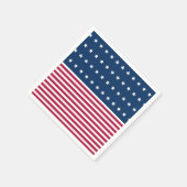 Rode witte en blauwe sterren strepen 4 juli feest servet (Hoek)