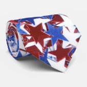 Rode, witte en blauwe sterren stropdas (Opgerold)