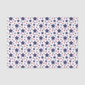 Rode witte en blauwe sterren tissuepapier (Voorkant)