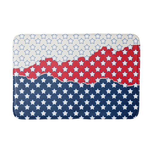 Rode, witte en blauwe sterren (Verenigde Staten) Badmat (Voorkant)