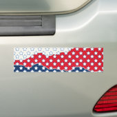 Rode, witte en blauwe sterren (Verenigde Staten) Bumpersticker (Op auto)