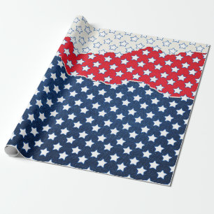 Rode, witte en blauwe sterren (Verenigde Staten) Cadeaupapier