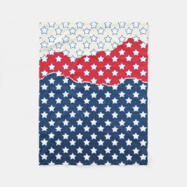 Rode, witte en blauwe sterren (Verenigde Staten) Fleece Deken