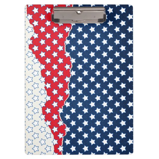 Rode, witte en blauwe sterren (Verenigde Staten) Klembord (Voorkant)