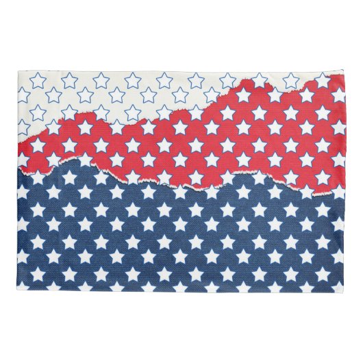 Rode, witte en blauwe sterren (Verenigde Staten) Kussensloop (Achterkant)