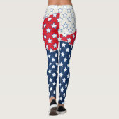 Rode, witte en blauwe sterren (Verenigde Staten) Leggings (Achterkant)
