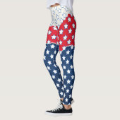 Rode, witte en blauwe sterren (Verenigde Staten) Leggings (Links)