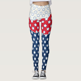 Rode, witte en blauwe sterren (Verenigde Staten) Leggings