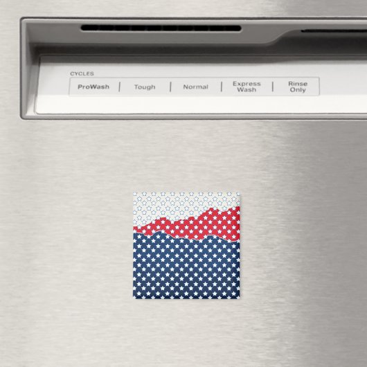 Rode, witte en blauwe sterren (Verenigde Staten) Magneet (Insitu (Vaatwasser))