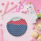 Rode, witte en blauwe sterren (Verenigde Staten) Papieren Bordje (Feest)