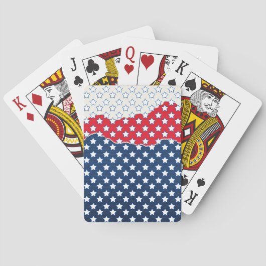 Rode, witte en blauwe sterren (Verenigde Staten) Pokerkaarten (Achterkant)