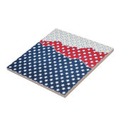 Rode, witte en blauwe sterren (Verenigde Staten) Tegeltje (Zijkant)