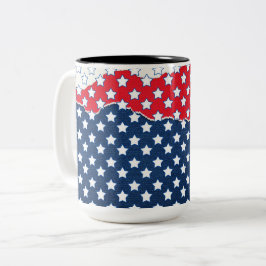 Rode, witte en blauwe sterren (Verenigde Staten) Tweekleurige Koffiemok