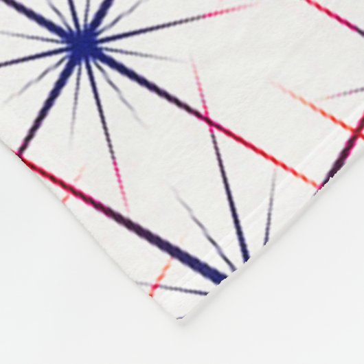 Rode witte en blauwe sterrenburen fleece deken (Hoek)